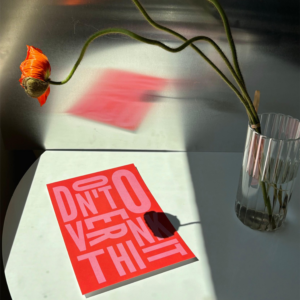 A4 poster — don´t overthink it
